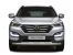 Защита переднего бампера одинарная d63мм Hyundai Santa Fe (нерж) 2013